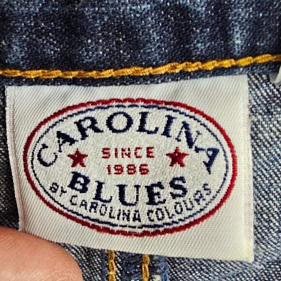 Vintage Carolina Blues Blue Denim Y2K Skirt Boho Retro 6 - Picture 7 of 10